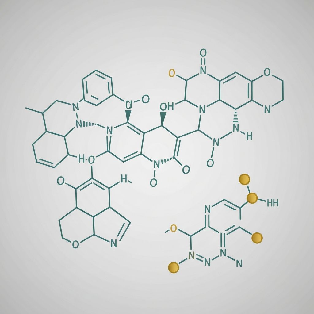 Abstraktes Konzept von molekularen Strukturen und chemischen Verbindungen